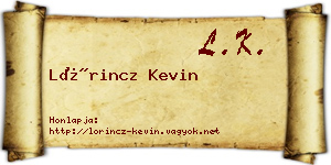 Lőrincz Kevin névjegykártya